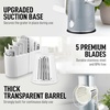 image:imageZulay Kitchen Rotary Cheese Grater 5 Blade Cheese Shredder  Manual Hand Crank Cheese Grater With Reinforced Suction amp 5 Interchangeable Drums  Easy to Use Vegetable Chopper Round Mandoline SlicerClassic  Gray