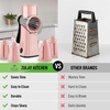 image:imageZulay Kitchen Rotary Cheese Grater 5 Blade Cheese Shredder  Manual Hand Crank Cheese Grater With Reinforced Suction amp 5 Interchangeable Drums  Easy to Use Vegetable Chopper Round Mandoline SlicerPeach  Black