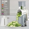 image:imageZulay Kitchen Rotary Cheese Grater 5 Blade Cheese Shredder  Manual Hand Crank Cheese Grater With Reinforced Suction amp 5 Interchangeable Drums  Easy to Use Vegetable Chopper Round Mandoline SlicerClassic  Gray