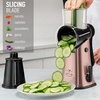 image:imageZulay Kitchen Rotary Cheese Grater 5 Blade Cheese Shredder  Manual Hand Crank Cheese Grater With Reinforced Suction amp 5 Interchangeable Drums  Easy to Use Vegetable Chopper Round Mandoline SlicerRose Gold  Black