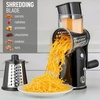 image:imageZulay Kitchen Rotary Cheese Grater 5 Blade Cheese Shredder  Manual Hand Crank Cheese Grater With Reinforced Suction amp 5 Interchangeable Drums  Easy to Use Vegetable Chopper Round Mandoline SlicerClassic  Black