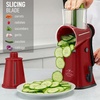 image:imageZulay Kitchen Rotary Cheese Grater 5 Blade Cheese Shredder  Manual Hand Crank Cheese Grater With Reinforced Suction amp 5 Interchangeable Drums  Easy to Use Vegetable Chopper Round Mandoline SlicerMaroon
