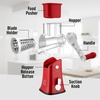 image:imageZulay Kitchen Rotary Cheese Grater 5 Blade Cheese Shredder  Manual Hand Crank Cheese Grater With Reinforced Suction amp 5 Interchangeable Drums  Easy to Use Vegetable Chopper Round Mandoline SlicerWhite and Red