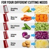 image:imageZulay Kitchen Rotary Cheese Grater 5 Blade Cheese Shredder  Manual Hand Crank Cheese Grater With Reinforced Suction amp 5 Interchangeable Drums  Easy to Use Vegetable Chopper Round Mandoline SlicerMaroon