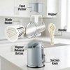 image:imageZulay Kitchen Rotary Cheese Grater 5 Blade Cheese Shredder  Manual Hand Crank Cheese Grater With Reinforced Suction amp 5 Interchangeable Drums  Easy to Use Vegetable Chopper Round Mandoline SlicerClassic  Gray