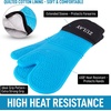 image:imageZulay Kitchen Silicone Oven Mitts  Textured Non Slip Grip Oven Mitts Heat Resistant  Extra Long Protective Oven Gloves are Perfect for Baking Grilling BBQ and Cooking  Set of 2 Light BlueLight Blue