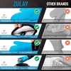 image:imageZulay Kitchen Silicone Oven Mitts  Textured Non Slip Grip Oven Mitts Heat Resistant  Extra Long Protective Oven Gloves are Perfect for Baking Grilling BBQ and Cooking  Set of 2 Light BlueLight Blue