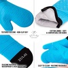 image:imageZulay Kitchen Silicone Oven Mitts  Textured Non Slip Grip Oven Mitts Heat Resistant  Extra Long Protective Oven Gloves are Perfect for Baking Grilling BBQ and Cooking  Set of 2 Light BlueLight Blue