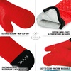 image:imageZulay Kitchen Silicone Oven Mitts  Textured Non Slip Grip Oven Mitts Heat Resistant  Extra Long Protective Oven Gloves are Perfect for Baking Grilling BBQ and Cooking  Set of 2 Light BlueRed