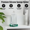 image:imageZulay Kitchen Small Silicone Sponge Holder 49x33  SpaceSaving Sink Organizer Tray for Sponge Soap Brush amp More  Compact NonSlip Dish for Kitchen amp Bathroom BlackPine Green Small