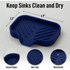 image:imageZulay Kitchen Small Silicone Sponge Holder 49x33  SpaceSaving Sink Organizer Tray for Sponge Soap Brush amp More  Compact NonSlip Dish for Kitchen amp Bathroom BlackDark Blue Small