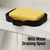 image:imageZulay Kitchen Small Silicone Sponge Holder 49x33  SpaceSaving Sink Organizer Tray for Sponge Soap Brush amp More  Compact NonSlip Dish for Kitchen amp Bathroom BlackBlack Small