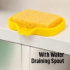 image:imageZulay Kitchen Small Silicone Sponge Holder 49x33  SpaceSaving Sink Organizer Tray for Sponge Soap Brush amp More  Compact NonSlip Dish for Kitchen amp Bathroom BlackYellow Small
