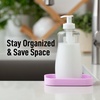 image:imageZulay Kitchen Small Silicone Sponge Holder 49x33  SpaceSaving Sink Organizer Tray for Sponge Soap Brush amp More  Compact NonSlip Dish for Kitchen amp Bathroom BlackLavender Small