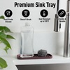 image:imageZulay Kitchen Small Silicone Sponge Holder 49x33  SpaceSaving Sink Organizer Tray for Sponge Soap Brush amp More  Compact NonSlip Dish for Kitchen amp Bathroom BlackDark Mahogany Medium