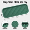 image:imageZulay Kitchen Small Silicone Sponge Holder 49x33  SpaceSaving Sink Organizer Tray for Sponge Soap Brush amp More  Compact NonSlip Dish for Kitchen amp Bathroom BlackPine Green Medium
