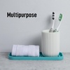image:imageZulay Kitchen Small Silicone Sponge Holder 49x33  SpaceSaving Sink Organizer Tray for Sponge Soap Brush amp More  Compact NonSlip Dish for Kitchen amp Bathroom BlackAqua Sky Medium