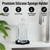image:imageZulay Kitchen Small Silicone Sponge Holder 49x33  SpaceSaving Sink Organizer Tray for Sponge Soap Brush amp More  Compact NonSlip Dish for Kitchen amp Bathroom BlackBlack Small