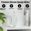image:imageZulay Kitchen Small Silicone Sponge Holder 49x33  SpaceSaving Sink Organizer Tray for Sponge Soap Brush amp More  Compact NonSlip Dish for Kitchen amp Bathroom BlackWhite Small