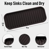 image:imageZulay Kitchen Small Silicone Sponge Holder 49x33  SpaceSaving Sink Organizer Tray for Sponge Soap Brush amp More  Compact NonSlip Dish for Kitchen amp Bathroom BlackChocolate Medium