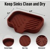 image:imageZulay Kitchen Small Silicone Sponge Holder 49x33  SpaceSaving Sink Organizer Tray for Sponge Soap Brush amp More  Compact NonSlip Dish for Kitchen amp Bathroom BlackCanyon Rose Small