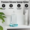 image:imageZulay Kitchen Small Silicone Sponge Holder 49x33  SpaceSaving Sink Organizer Tray for Sponge Soap Brush amp More  Compact NonSlip Dish for Kitchen amp Bathroom BlackAqua Sky Small