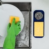 image:imageZulay Kitchen Small Silicone Sponge Holder 49x33  SpaceSaving Sink Organizer Tray for Sponge Soap Brush amp More  Compact NonSlip Dish for Kitchen amp Bathroom BlackDark Blue Medium