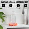 image:imageZulay Kitchen Small Silicone Sponge Holder 49x33  SpaceSaving Sink Organizer Tray for Sponge Soap Brush amp More  Compact NonSlip Dish for Kitchen amp Bathroom BlackOrange Small