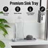 image:imageZulay Kitchen Small Silicone Sponge Holder 49x33  SpaceSaving Sink Organizer Tray for Sponge Soap Brush amp More  Compact NonSlip Dish for Kitchen amp Bathroom BlackGrey Medium