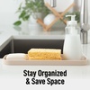 image:imageZulay Kitchen Small Silicone Sponge Holder 49x33  SpaceSaving Sink Organizer Tray for Sponge Soap Brush amp More  Compact NonSlip Dish for Kitchen amp Bathroom BlackIvory Large