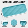 image:imageZulay Kitchen Small Silicone Sponge Holder 49x33  SpaceSaving Sink Organizer Tray for Sponge Soap Brush amp More  Compact NonSlip Dish for Kitchen amp Bathroom BlackAqua Sky Medium