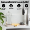 image:imageZulay Kitchen Small Silicone Sponge Holder 49x33  SpaceSaving Sink Organizer Tray for Sponge Soap Brush amp More  Compact NonSlip Dish for Kitchen amp Bathroom BlackIvory Large
