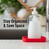 image:imageZulay Kitchen Small Silicone Sponge Holder 49x33  SpaceSaving Sink Organizer Tray for Sponge Soap Brush amp More  Compact NonSlip Dish for Kitchen amp Bathroom BlackRed Small