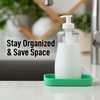 image:imageZulay Kitchen Small Silicone Sponge Holder 49x33  SpaceSaving Sink Organizer Tray for Sponge Soap Brush amp More  Compact NonSlip Dish for Kitchen amp Bathroom BlackCarnival Glass Small