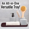 image:imageZulay Kitchen Small Silicone Sponge Holder 49x33  SpaceSaving Sink Organizer Tray for Sponge Soap Brush amp More  Compact NonSlip Dish for Kitchen amp Bathroom BlackDark Mahogany Medium