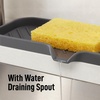 image:imageZulay Kitchen Small Silicone Sponge Holder 49x33  SpaceSaving Sink Organizer Tray for Sponge Soap Brush amp More  Compact NonSlip Dish for Kitchen amp Bathroom BlackGrey Large