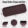 image:imageZulay Kitchen Small Silicone Sponge Holder 49x33  SpaceSaving Sink Organizer Tray for Sponge Soap Brush amp More  Compact NonSlip Dish for Kitchen amp Bathroom BlackDark Mahogany Medium