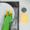 image:imageZulay Kitchen Small Silicone Sponge Holder 49x33  SpaceSaving Sink Organizer Tray for Sponge Soap Brush amp More  Compact NonSlip Dish for Kitchen amp Bathroom BlackWhite Medium