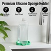 image:imageZulay Kitchen Small Silicone Sponge Holder 49x33  SpaceSaving Sink Organizer Tray for Sponge Soap Brush amp More  Compact NonSlip Dish for Kitchen amp Bathroom BlackCarnival Glass Small