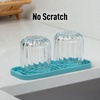 image:imageZulay Kitchen Small Silicone Sponge Holder 49x33  SpaceSaving Sink Organizer Tray for Sponge Soap Brush amp More  Compact NonSlip Dish for Kitchen amp Bathroom BlackAqua Sky Medium