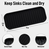 image:imageZulay Kitchen Small Silicone Sponge Holder 49x33  SpaceSaving Sink Organizer Tray for Sponge Soap Brush amp More  Compact NonSlip Dish for Kitchen amp Bathroom BlackBlack Medium