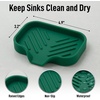 image:imageZulay Kitchen Small Silicone Sponge Holder 49x33  SpaceSaving Sink Organizer Tray for Sponge Soap Brush amp More  Compact NonSlip Dish for Kitchen amp Bathroom BlackPine Green Small