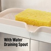image:imageZulay Kitchen Small Silicone Sponge Holder 49x33  SpaceSaving Sink Organizer Tray for Sponge Soap Brush amp More  Compact NonSlip Dish for Kitchen amp Bathroom BlackIvory Large