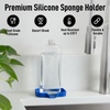 image:imageZulay Kitchen Small Silicone Sponge Holder 49x33  SpaceSaving Sink Organizer Tray for Sponge Soap Brush amp More  Compact NonSlip Dish for Kitchen amp Bathroom BlackTurkish Sea Small