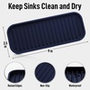 image:imageZulay Kitchen Small Silicone Sponge Holder 49x33  SpaceSaving Sink Organizer Tray for Sponge Soap Brush amp More  Compact NonSlip Dish for Kitchen amp Bathroom BlackDark Blue Medium