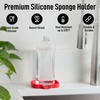 image:imageZulay Kitchen Small Silicone Sponge Holder 49x33  SpaceSaving Sink Organizer Tray for Sponge Soap Brush amp More  Compact NonSlip Dish for Kitchen amp Bathroom BlackRed Small