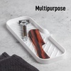image:imageZulay Kitchen Small Silicone Sponge Holder 49x33  SpaceSaving Sink Organizer Tray for Sponge Soap Brush amp More  Compact NonSlip Dish for Kitchen amp Bathroom BlackWhite Large