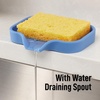 image:imageZulay Kitchen Small Silicone Sponge Holder 49x33  SpaceSaving Sink Organizer Tray for Sponge Soap Brush amp More  Compact NonSlip Dish for Kitchen amp Bathroom BlackProvence Blue Small