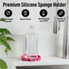 image:imageZulay Kitchen Small Silicone Sponge Holder 49x33  SpaceSaving Sink Organizer Tray for Sponge Soap Brush amp More  Compact NonSlip Dish for Kitchen amp Bathroom BlackHoneysuckle Small