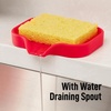 image:imageZulay Kitchen Small Silicone Sponge Holder 49x33  SpaceSaving Sink Organizer Tray for Sponge Soap Brush amp More  Compact NonSlip Dish for Kitchen amp Bathroom BlackRed Small